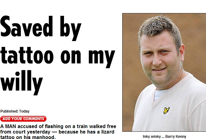 Salvat de tatuajul de pe penis!