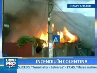 Patru case din Colentina, facute scrum de un incendiu puternic!