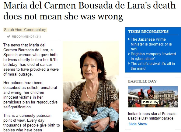 "Cea mai batrana mama din lume" a murit, lasand gemeni orfani