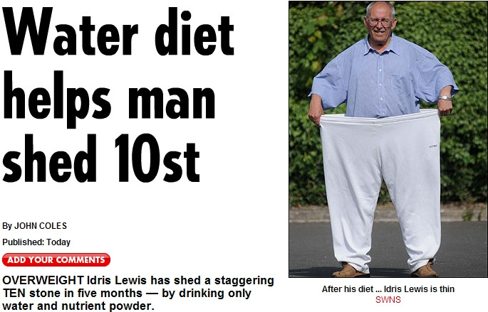 A slabit peste 60 de kilograme, fara sa manance!