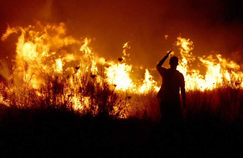 Incendiile de vegetatie din Bihor, stinse cu greu de pompieri!