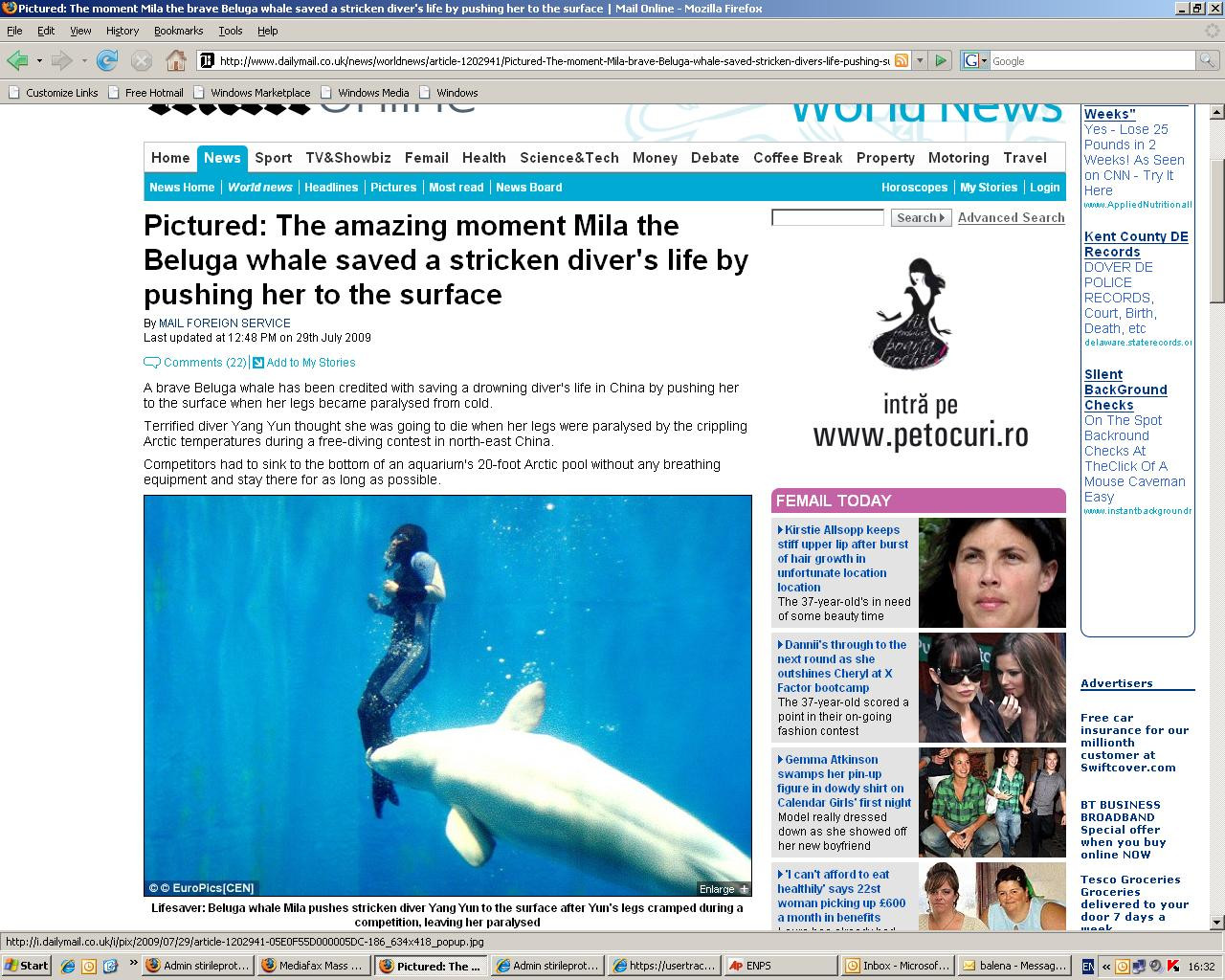 INCREDIBIL! A salvat-o de la moarte o balena! Vezi FOTO!