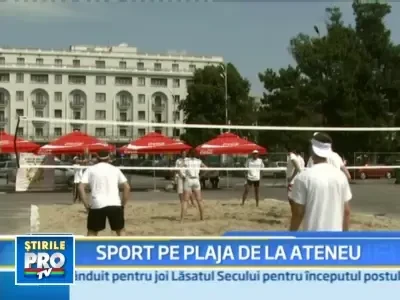 Volei pe nisip chiar in mijlocul Bucurestiului!