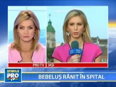 Barlad: bebelus de sapte luni, lovit la cap dupa ce a cazut din pat