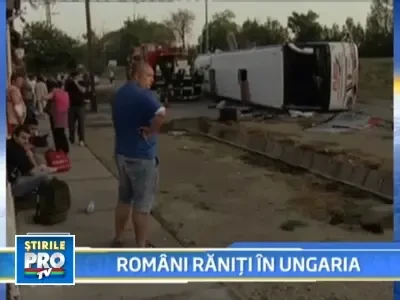 12 pasageri romani, raniti intr-un accident in Ungaria! Vezi VIDEO