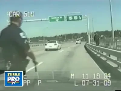 IMAGINI SOCANTE! Un suspect ataca un politist si este impuscat mortal!