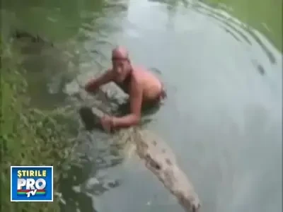 Crocodilul, cel mai bun prieten al... pescarului Chito