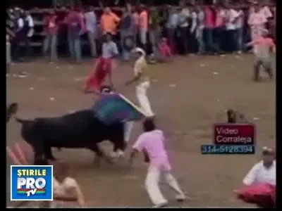IMAGINI SOCANTE! Inca un om ucis de taur!!!