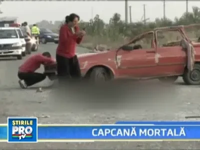 Impact nimicitor pe o sosea din Dambovita! Doi morti si doi raniti