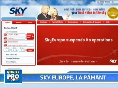 Toate avioanele jos, a venit falimentul! Criza a lovit in plin SkyEurope!