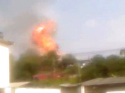 Accident urmat de o explozie pe o autostrada din California