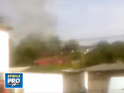 Explozie urmata de un incendiu, intr-un cartier din Iasi! VEZI VIDEO!