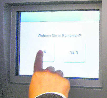 Un bancomat din Germania intreaba clientii: "Locuiti in Romania?"