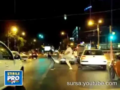 Bataie cu prioritate, intr-o intersectie din Constanta! VEZI VIDEO!