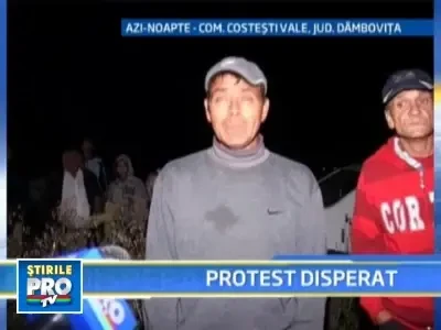 Protest extrem: s-a urcat pe stalpul de inalta tensiune