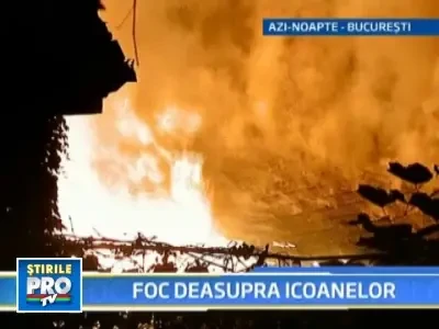 Noapte de iad pentru o familie din Bucuresti: casa inghitita de flacari!