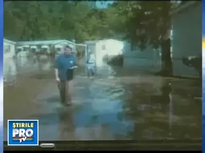 Explozie in direct! Un garaj a sarit in aer, chiar in timpul unui reportaj!