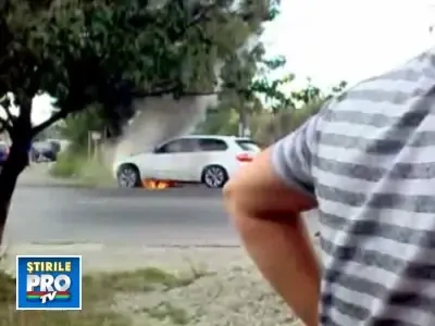 Un BMW s-a transformat in torta in apropiere de Ploiesti!