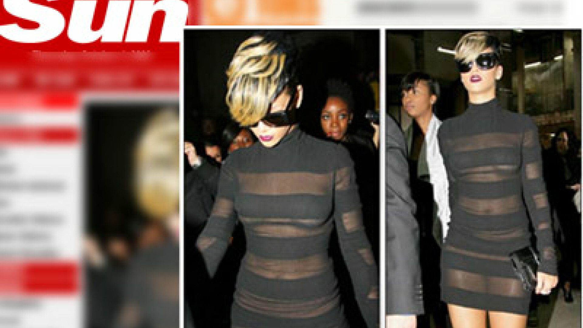 Rihanna a cucerit Parisul! Cu rochita transparenta!