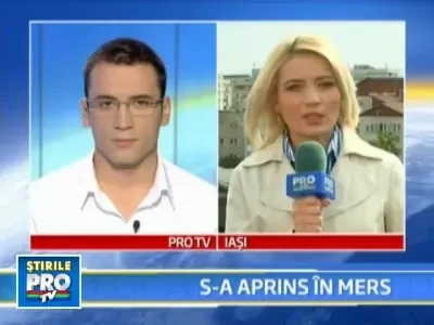 S-a salvat in ultima clipa dupa ce masina i-a luat foc in mers