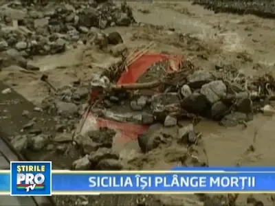 Inundatiile au semanat moarte in Sicilia!