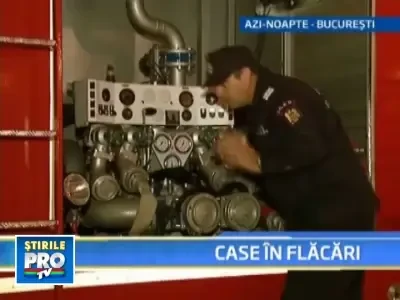 Incendiu mistuitor in Capitala! Trei case, facute scrum!