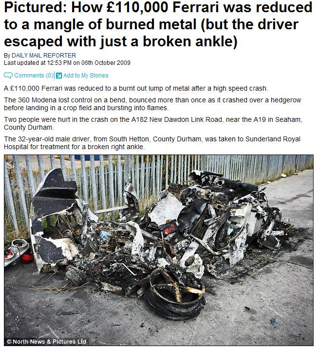 Asa arata un Ferrari de 120.000 de euro ars complet!