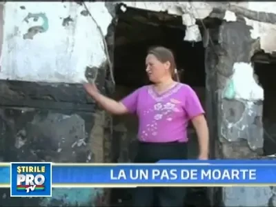 La un pas sa arda de viu, dupa ce a incercat sa-si salveze casa de flacari