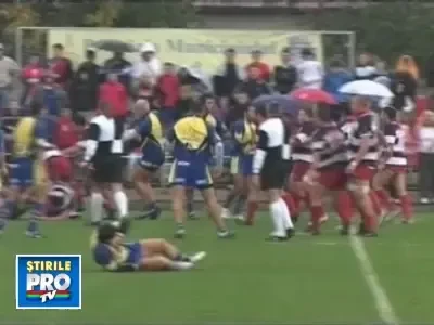 Un meci de rugby s-a incheiat in pumni si sange la Arad!