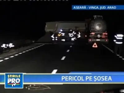 Pericol de explozie pe sosea