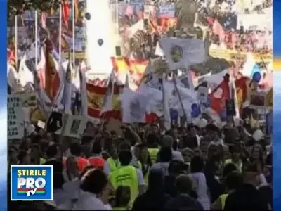 "Nu avortului, da vietii!". Manifestatie de proportii la Madrid