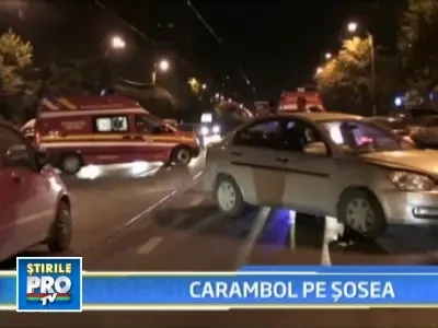 Sapte dintr-o lovitura! Accident violent, vineri noapte, in Capitala!