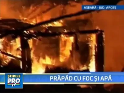 Flacari uriase intr-o gospodarie din Mioveni!