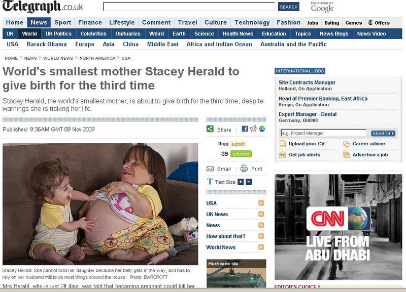Are doar 71 de centimetri, dar va aduce pe lume al treilea copil!