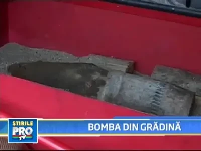 Proiectil din al Doilea Razboi Mondial, gasit la Poplaca