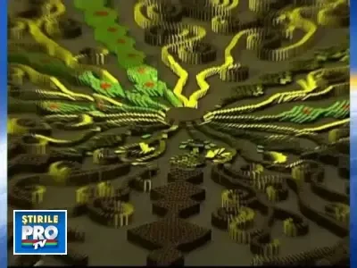 Nou record mondial: 4 500.000 de piese de domino au cazut "ordonat"