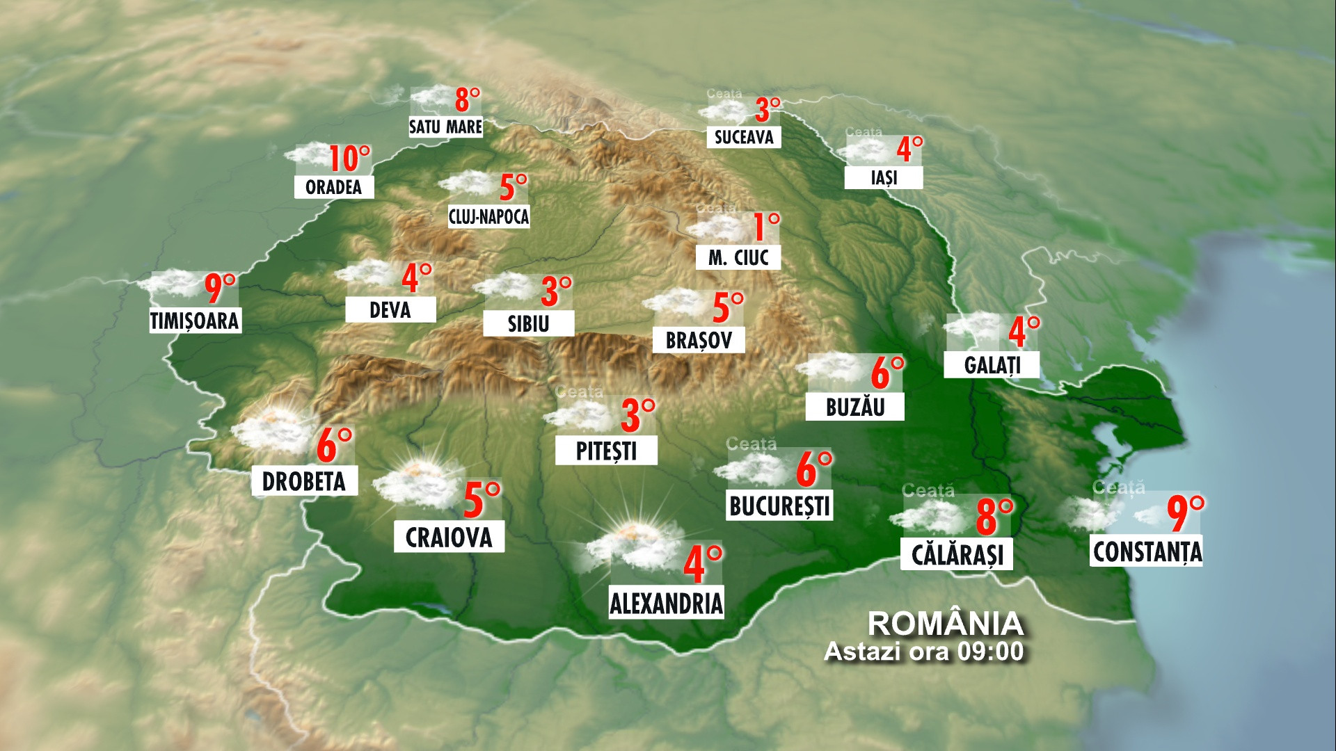 Vreme urata si ploi! Prognoza meteo pe trei zile