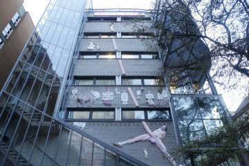 Un penis gigant pe o cladire din Berlin!