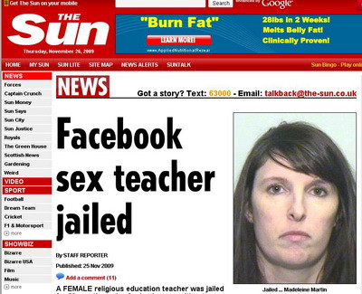 Profesoara condamnata la inchisoare pentru ca a facut sex cu un elev