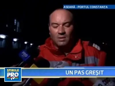 A cazut de la cinci metri inaltime, in rezervorul de apa al unei nave!