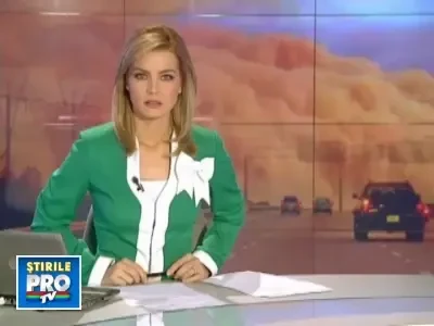 Trafic paralizat pe o autostrada din SUA din cauza unei furtuni de nisip