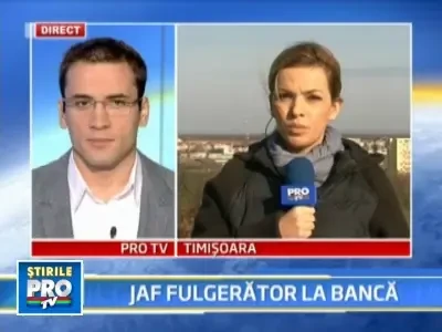 Jaf armat la o banca din Resita