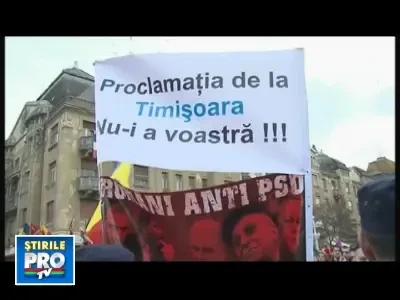 Mitingul lui Geoana de la Timisoara, "sabotat" de manifestanti anti-PSD