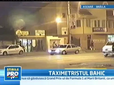 Beat si hotarat sa nu opreasca! Taximetrist, urmarit de politisti in Braila