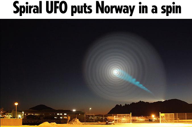 IMAGINI INCREDIBILE! Spirala in cerul Norvegiei! Crezi ca e OZN?