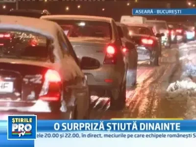 Pentru bucuresteni, o noua zi de chin! A nins toata noaptea!