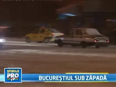 Nu porniti la drum cu masina prin Capitala, daca nu este echipata de iarna!