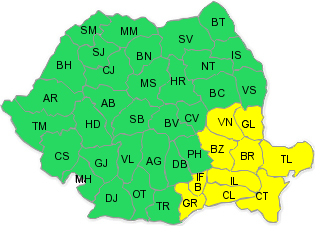 Cod galben de ninsori si viscol. Vezi ce judete vor fi afectate