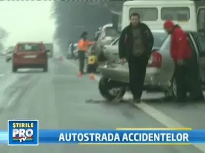 Autostrada Bucuresti-Pitesti s-a transformat in autostrada "tamponarilor"!