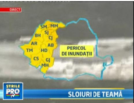 Craciun cu inundatii! Cod galben in 12 judete!